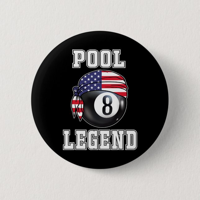 Badge Rond 5 Cm Billiard Team 8 Ll Jeu Joueur De Piscine Cadeaux P (Devant)