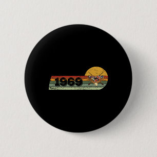 Badge Rond 5 Cm Billiards Billiard-gamer Vintage 1969 Poo d'annive