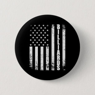 Badge Rond 5 Cm Billiards Snooker American Flag Jeux américains Sp
