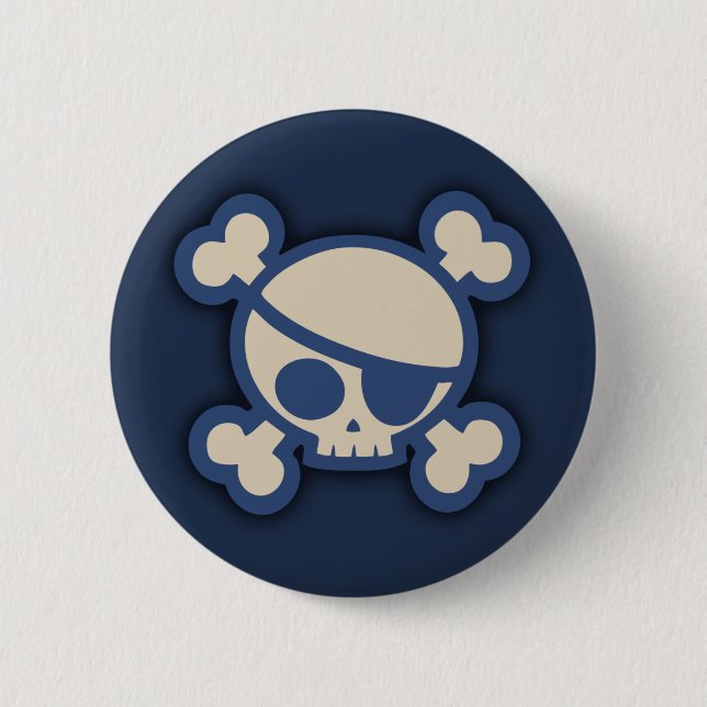 Badge Rond 5 Cm Billy Roger - bleu (Devant)