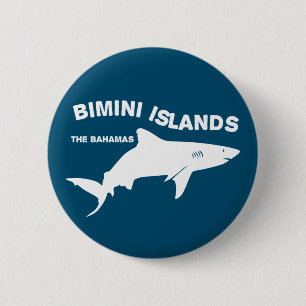 Badge Rond 5 Cm Bimini Iles Plongée Sous-Marine Avec Requins - Bah