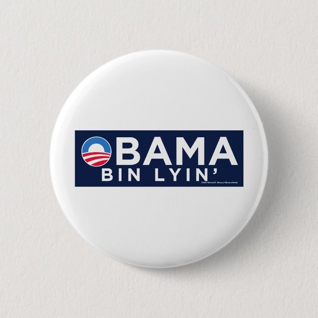 Badge Rond 5 Cm Bin Lyin d'Obama (Devant)