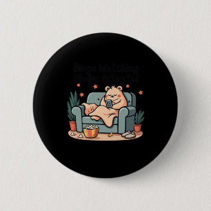 Badge Rond 5 Cm Binge Regarder Modie Activé Funny Movie Maratho