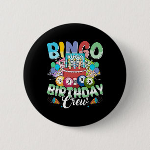 Badge Rond 5 Cm Bingo Anniversaire Équipe Joueur de Bingo Vintage 