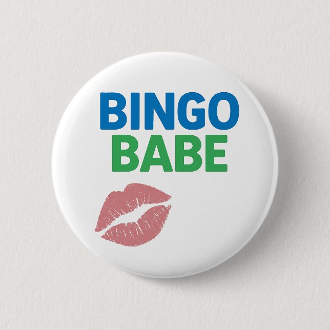 Badge Rond 5 Cm Bingo Babe mignonne et confiant amoureux de Bingo (Devant)