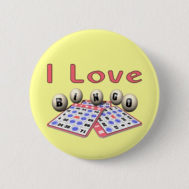Badge Rond 5 Cm Bingo-test : J'aime le bingo-test (Devant)