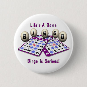 Badge Rond 5 Cm Bingo-test : La vie est un jeu