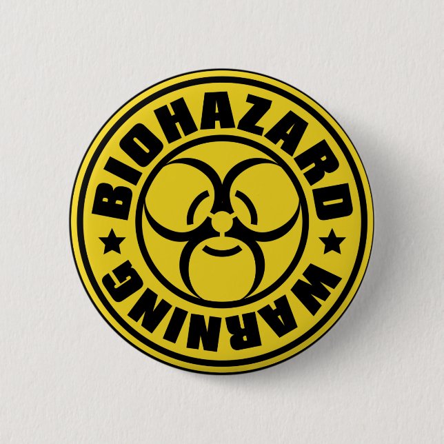 BADGE ROND 5 CM BIOHAZARD (Devant)