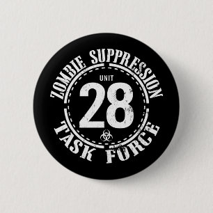 Badge Rond 5 Cm Biohazard : Bouton de contagion de zombi