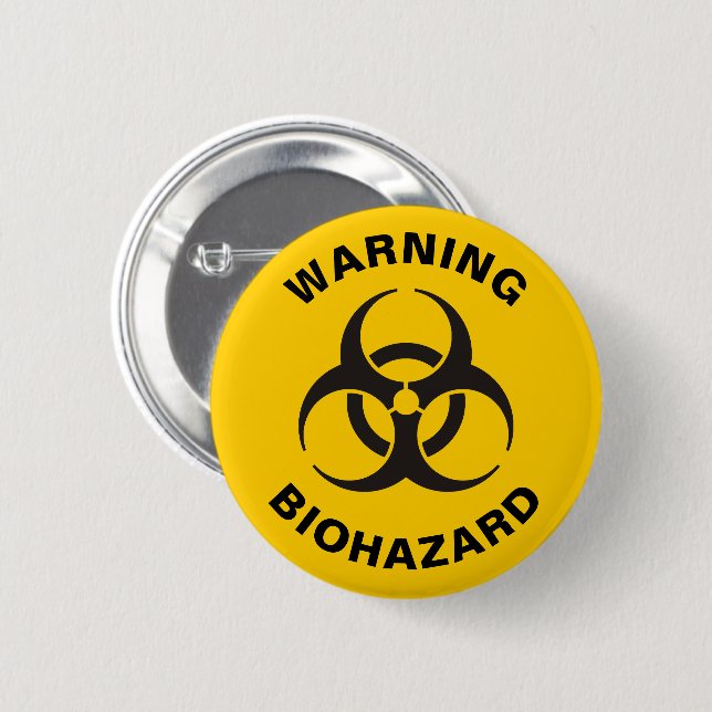 Badge Rond 5 Cm Biohazard icon (Devant & derrière)