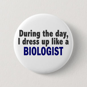 Badge Rond 5 Cm Biologiste au cours de la journée