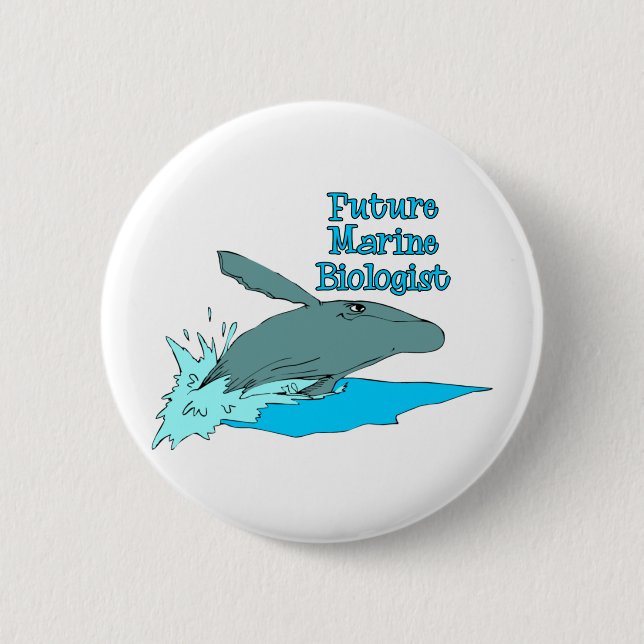 Badge Rond 5 Cm Biologiste marin futur (Devant)