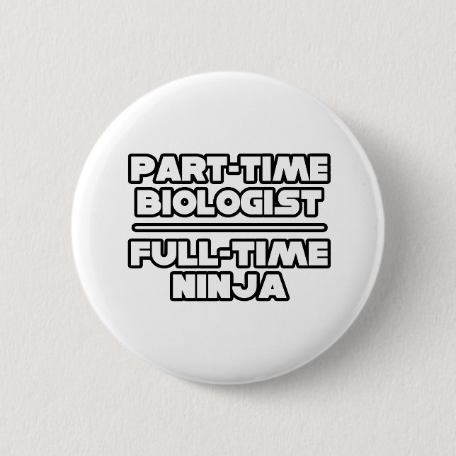 Badge Rond 5 Cm Biologiste / Ninja (Devant)