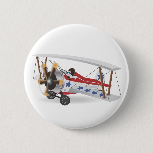 Badge Rond 5 Cm biplans (Devant)