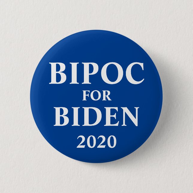 Badge Rond 5 Cm BIPOC Pour Biden Bouton (Devant)
