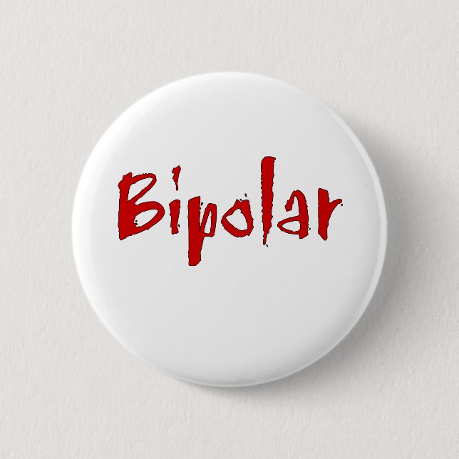 Badge Rond 5 Cm Bipolaire rouge (Devant)