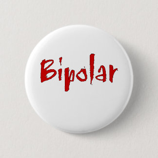 Badge Rond 5 Cm Bipolaire rouge