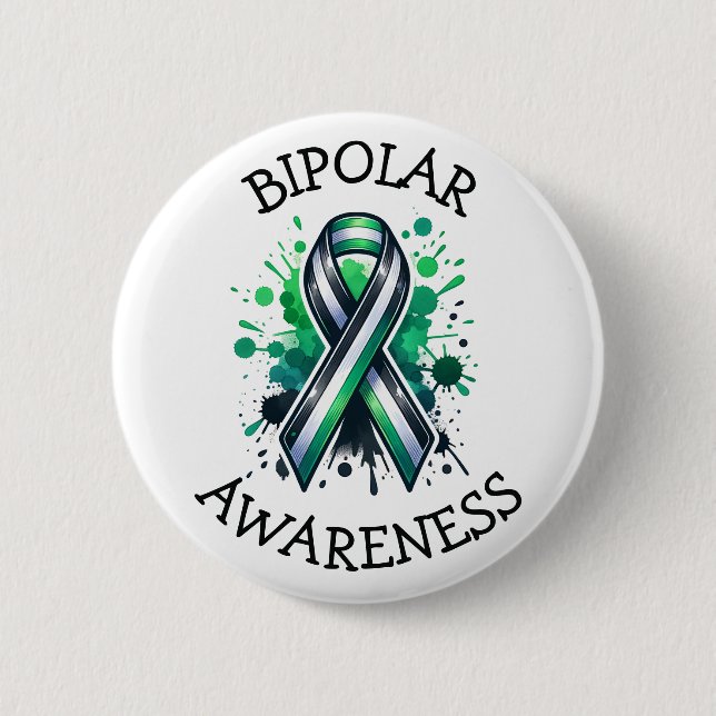 Badge Rond 5 Cm Bipolar Awareness Ribbon (Devant)