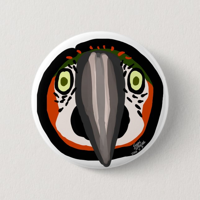 Badge Rond 5 Cm Birb de pastèque "Kiwi" (Devant)