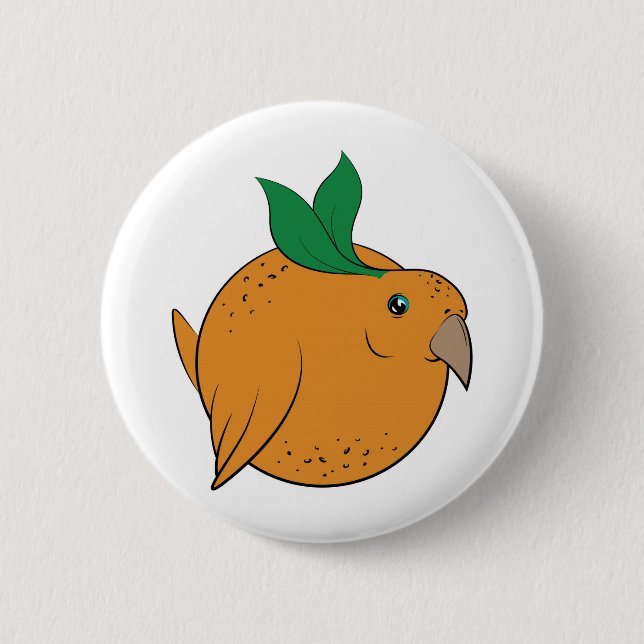 Badge Rond 5 Cm Birble orange (Devant)