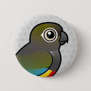Badge Rond 5 Cm Birdorable creusant la perruche