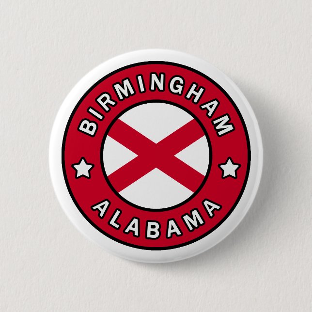 Badge Rond 5 Cm Birmingham Alabama (Devant)