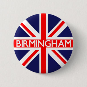 Badge Rond 5 Cm Birmingham : Drapeau britannique