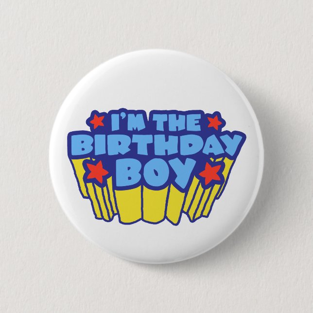 Badge Rond 5 Cm Birthday Boy (Devant)