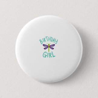 Badge Rond 5 Cm Birthday girl shirt Dragonfly birthday party tee s