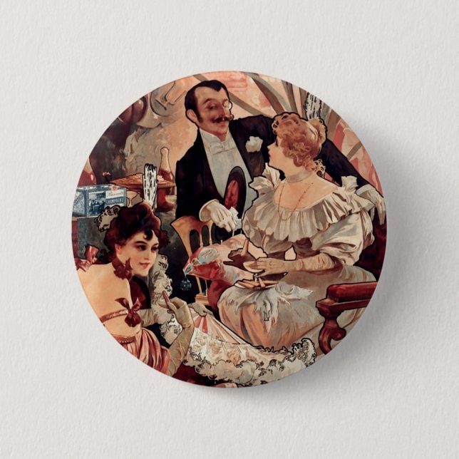 Badge Rond 5 Cm Biscuits de Champagne 1896 (Devant)