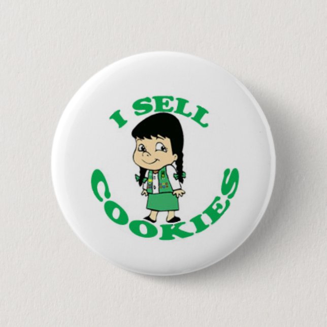 Badge Rond 5 Cm Biscuits de fille scout (Devant)