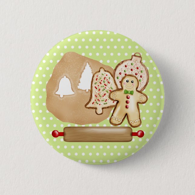 Badge Rond 5 Cm Biscuits de Noël de cuisson (Devant)