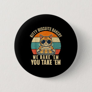 Badge Rond 5 Cm Biscuits pour chat patisserie lunettes de soleil d
