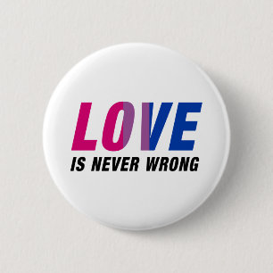 Badge Rond 5 Cm Bisexual Love is never Wrong