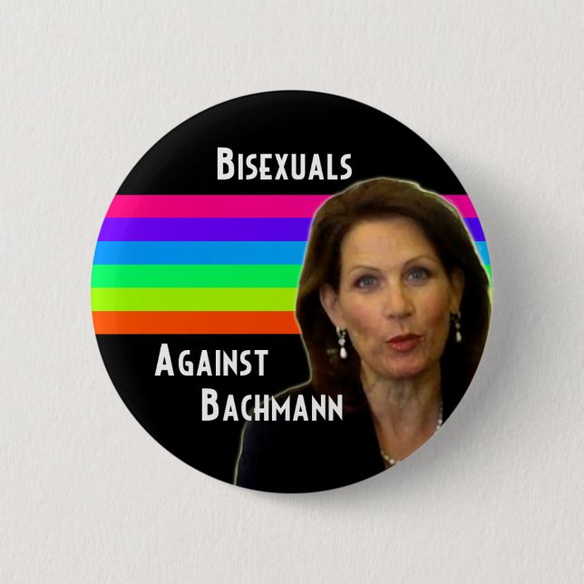 Badge Rond 5 Cm Bisexuals contre le bouton de Bachmann (Devant)