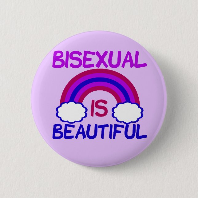 Badge Rond 5 Cm Bisexuel Est Beau (Devant)