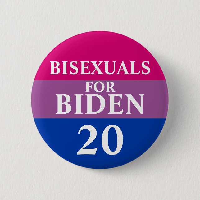Badge Rond 5 Cm Bisexuels Pour Biden Bouton (Devant)