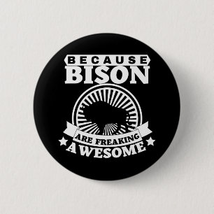 BADGE ROND 5 CM BISON