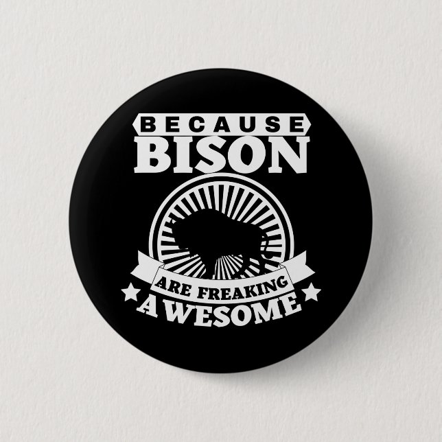 BADGE ROND 5 CM BISON (Devant)