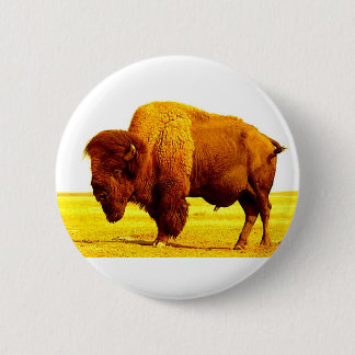 Badge Rond 5 Cm Bison / Buffle