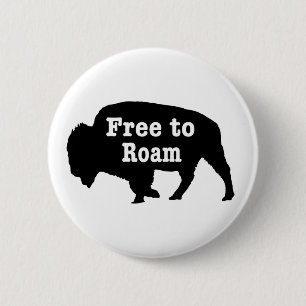 Badge Rond 5 Cm Bison libre de Roam