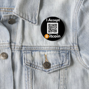 Badge Rond 5 Cm Bitcoin élégant - Btc crypto