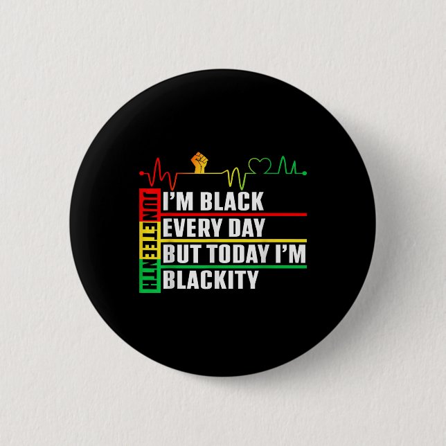Badge Rond 5 Cm Bizarre de coeur Blackity Black JunetDix Pride Me (Devant)