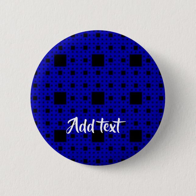Badge Rond 5 Cm Black and blue blocks (Devant)