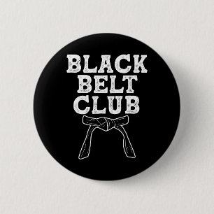 Badge Rond 5 Cm Black Belt Club - Karate Taekwondo Kung Fu Jiu Jit