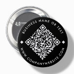 Badge Rond 5 Cm Black | Bouton Code QR professionnel personnalisé<br><div class="desc">Touche de bouton personnalisable QR Code,  avec un arrière - plan noir. Pour générer un nouveau code QR sur la conception,  ajoutez l'URL de votre site Web ou le handle des médias sociaux dans la fonction "personnaliser ce modèle".</div>
