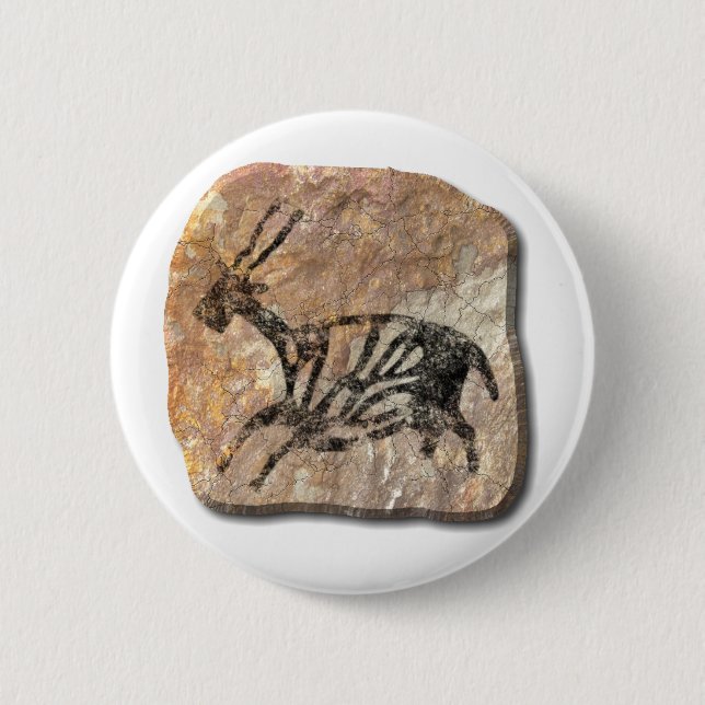 Badge Rond 5 Cm Black Buck - pierre (Devant)