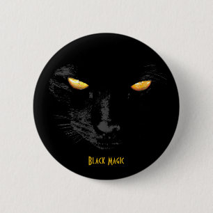 Badge Rond 5 Cm Black Cat Magic personnalisable