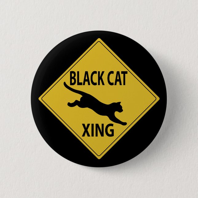 Badge Rond 5 Cm Black Cat Xing (Devant)