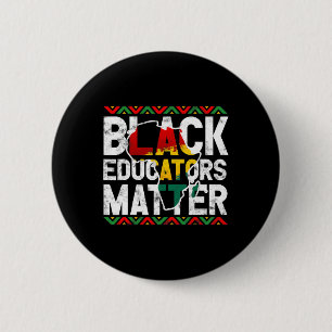 Badge Rond 5 Cm Black Educators Conception du problème Mois de l'h